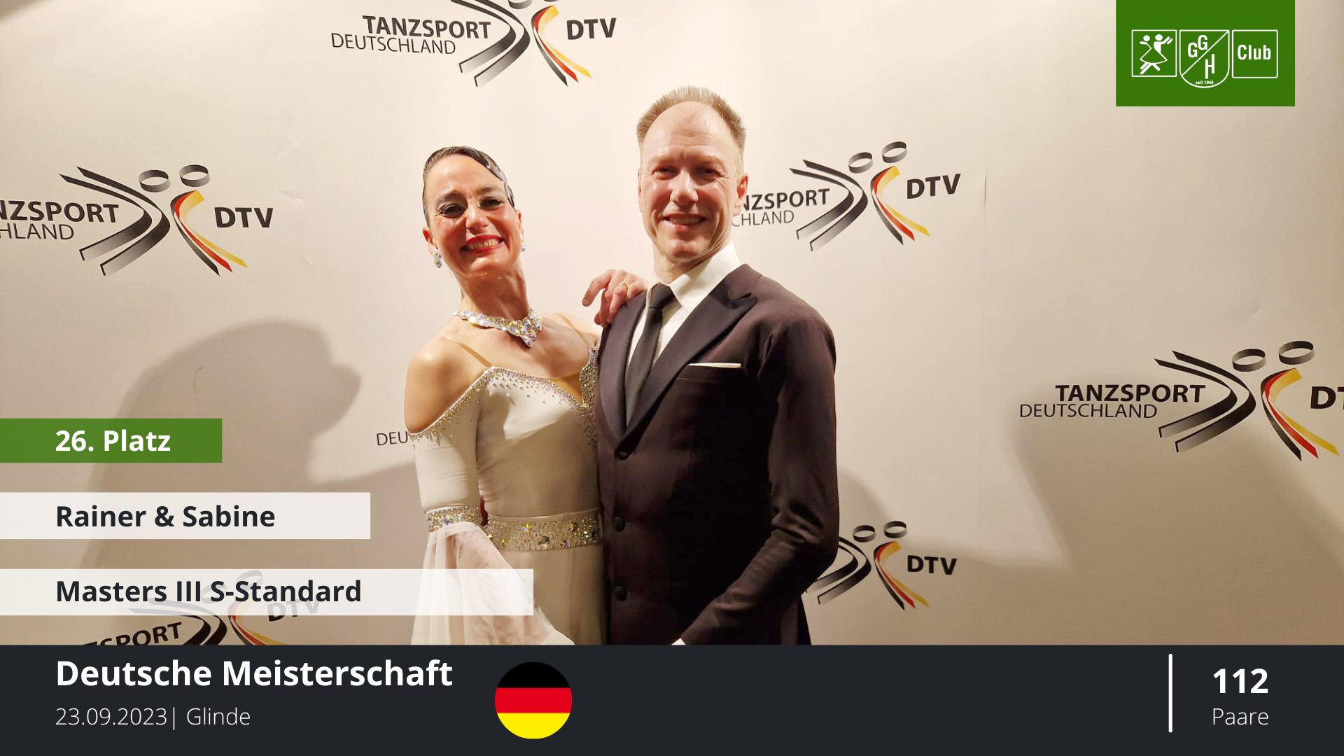 Rainer und Sabine Nolte bei der Deutschen Meisterschaft Masters III S-Standard